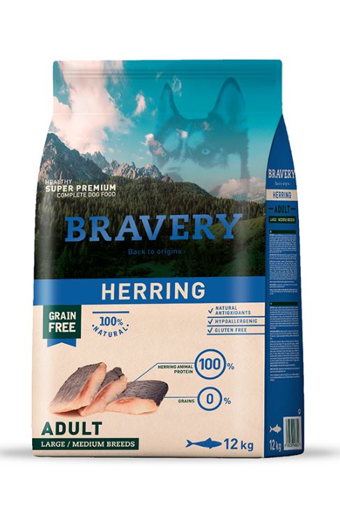 Producto ALIM PERRO BRAVERY HERRING ADULT 12KG