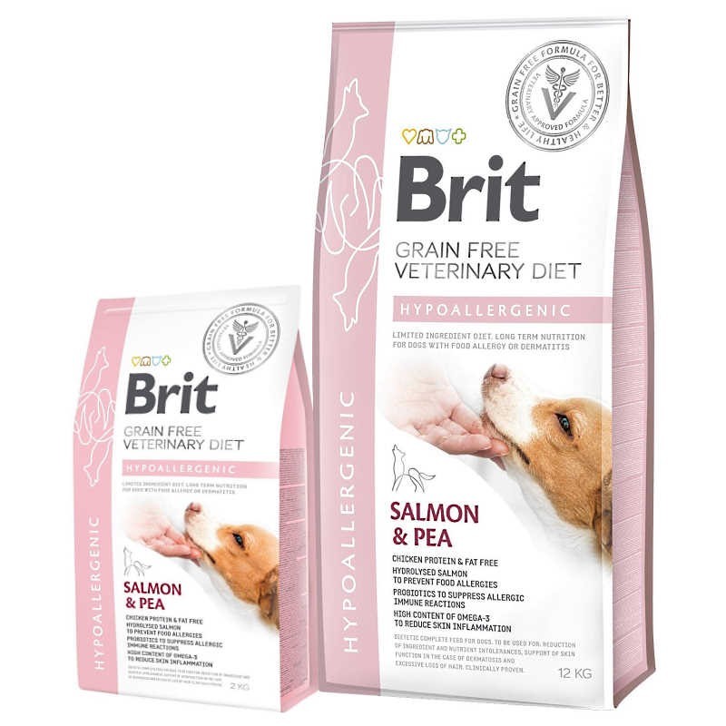 Producto ALIM PERRO BRIT GRAIN FREE VD HYPOALLERGENIC 2KG SALMON PEA