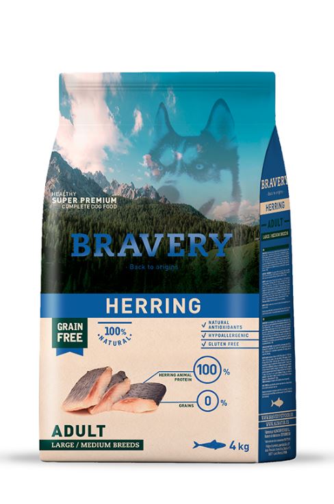 Producto ALIM PERRO BRAVERY HERRING ADULT 4KG