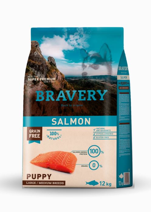 Producto ALIM PERRO BRAVERY PUPPY SALMON LARGE 12KG