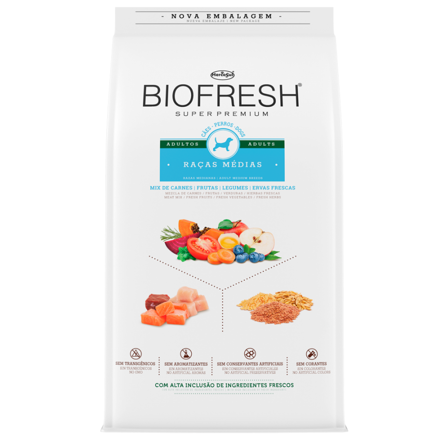 Producto ALIM PERRO BIOFRESH PAZAS MEDIANAS ADULTO LIGHT 3KG